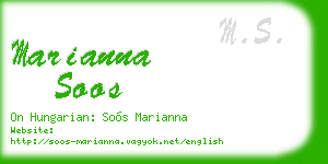 marianna soos business card