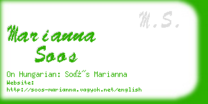 marianna soos business card